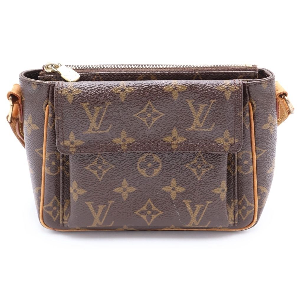 LOUIS VUITTON (ルイヴィトン) モノグラム ヴィヴァシテPM PVC レザー ショルダーバッグ ミニバッグ ブラウン M51165