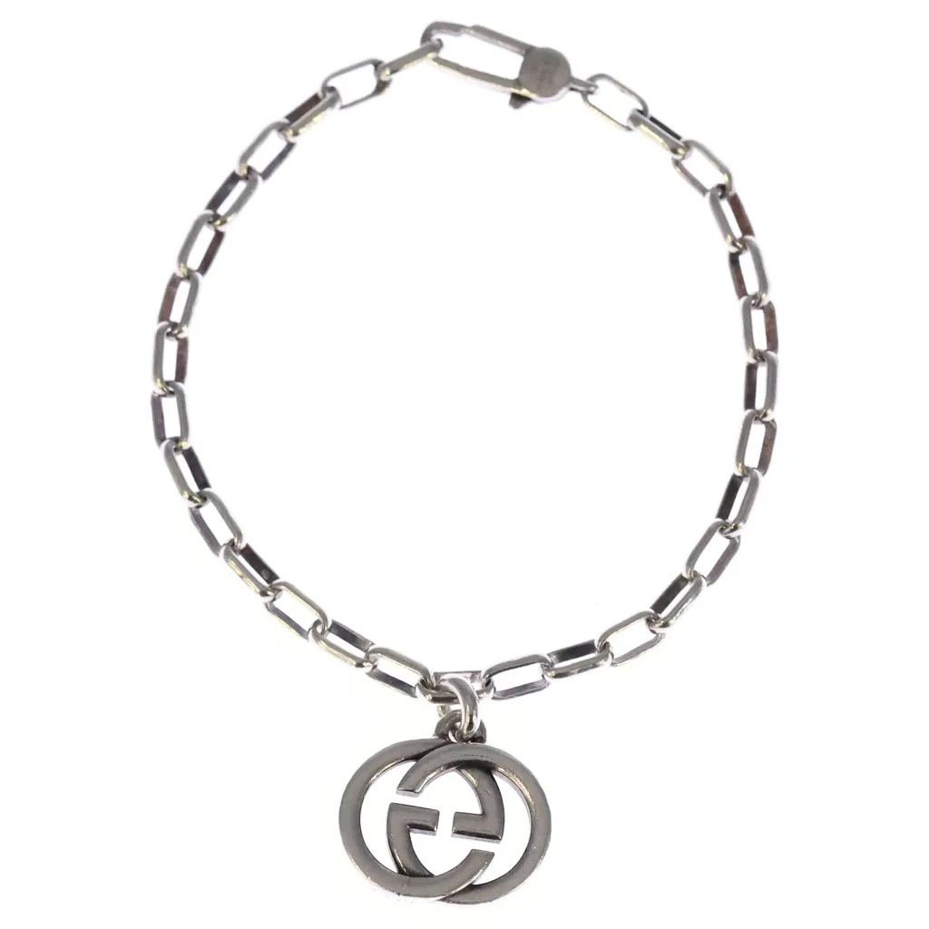 GUCCI (グッチ) インターロッキングG ブレスレット SV925 シルバー(傷