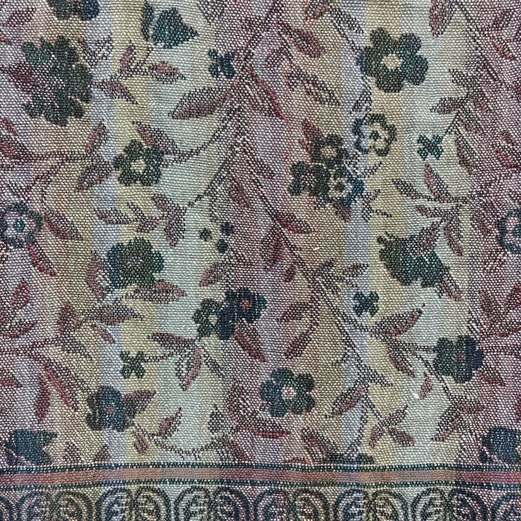 vintageラグ ブランケット マルチカバー タペストリー フラワー 花