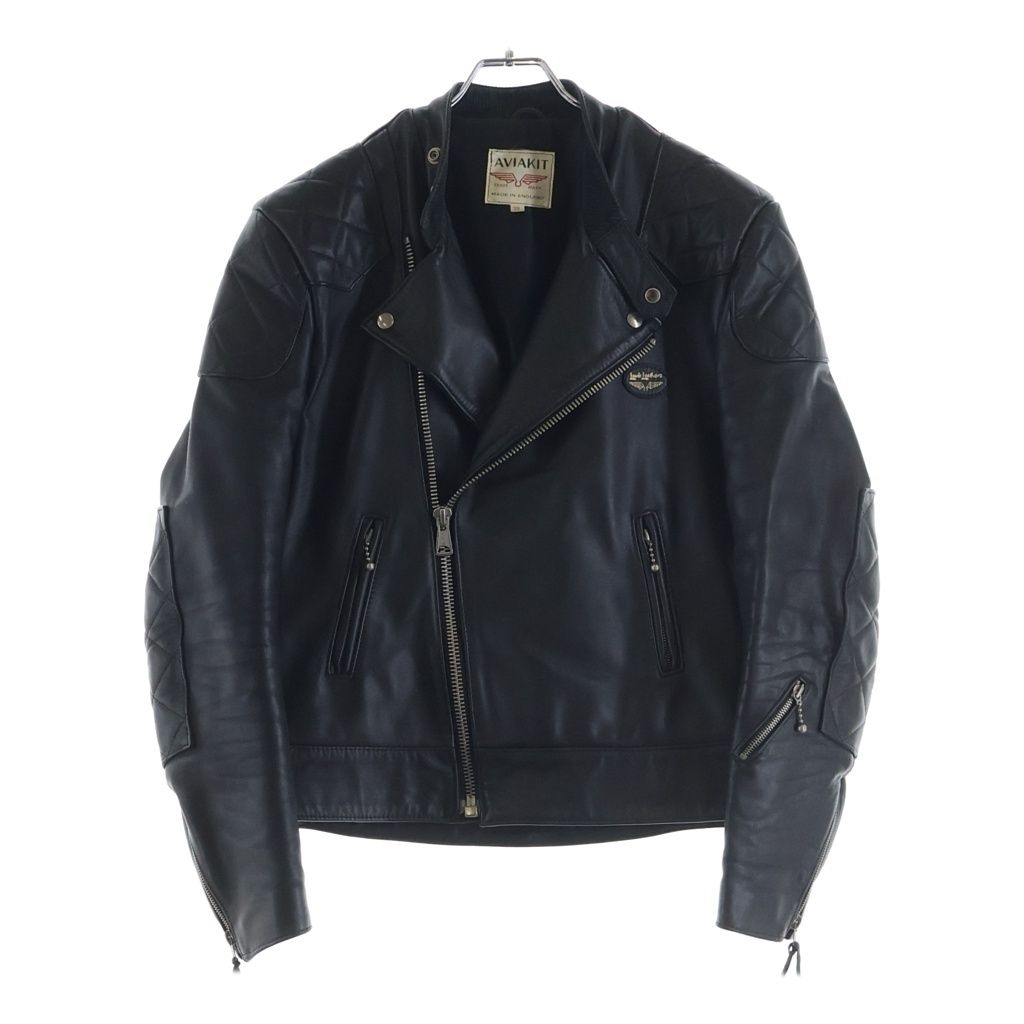 Lewis Leathers (ルイスレザー) No.445 SUPER MONZA スーパーモンザ カウハイド ダブル レザー ジャケット ブラック