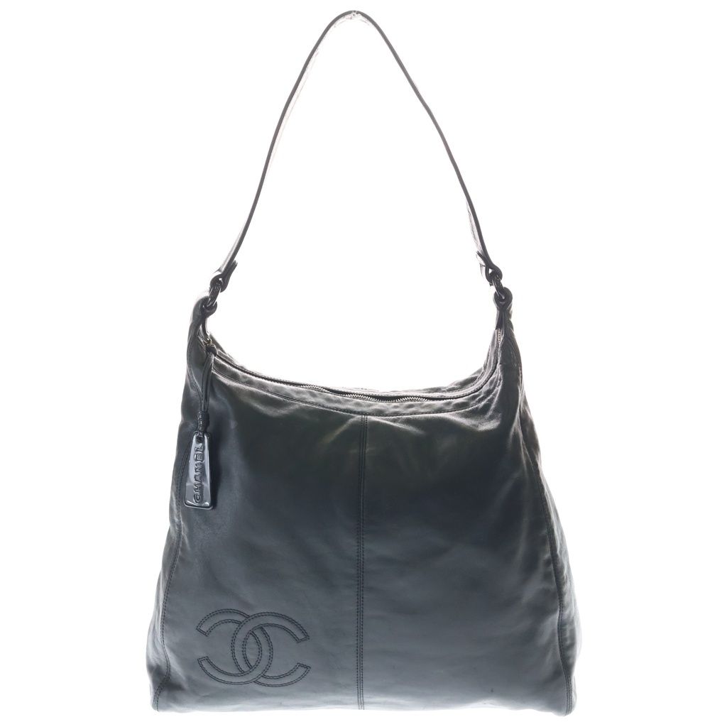 CHANEL (シャネル) ココマーク レザー ワンショルダーバッグ ブラック 5番台