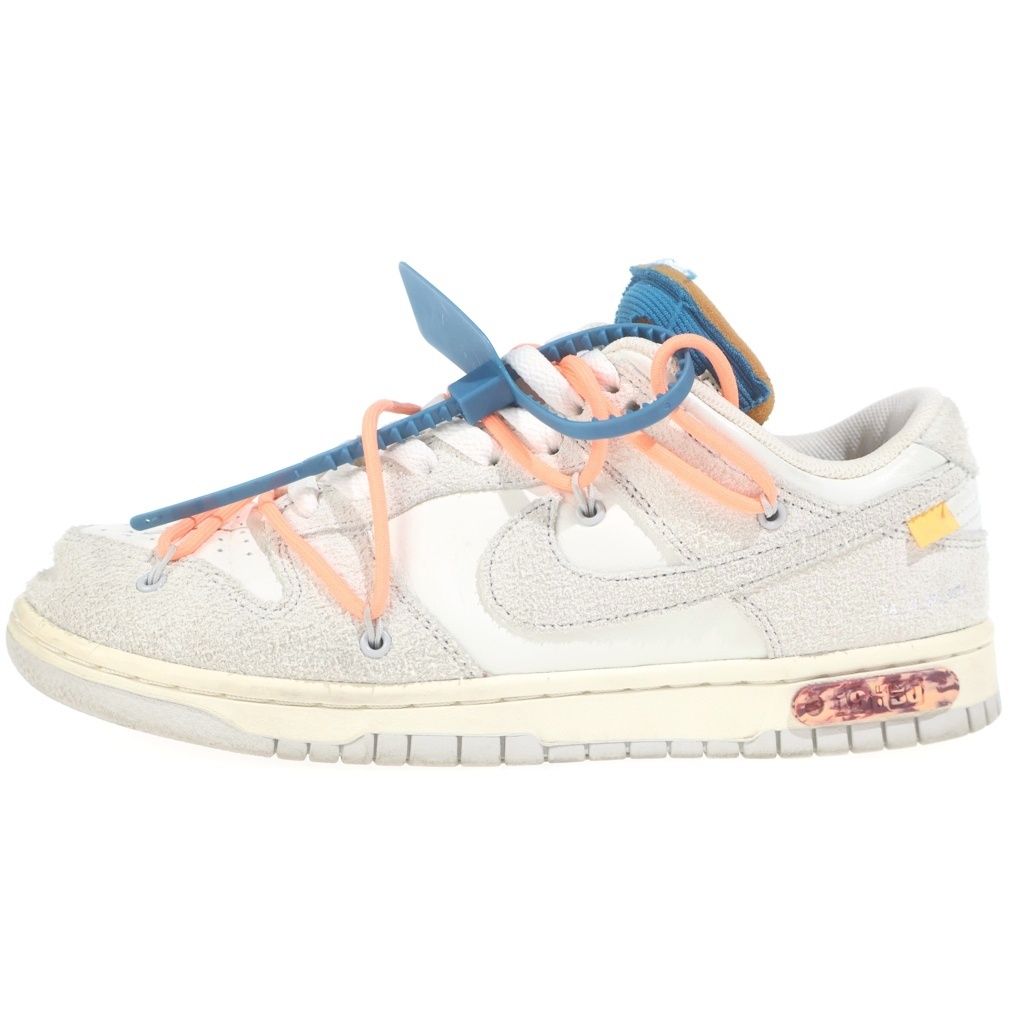NIKE (ナイキ) ×OFF-WHITE DUNK LOW 1 OF 50 17 オフホワイト ダンク ローカットスニーカー ホワイト/グレー US8.5/26.5cm DJ0950-117