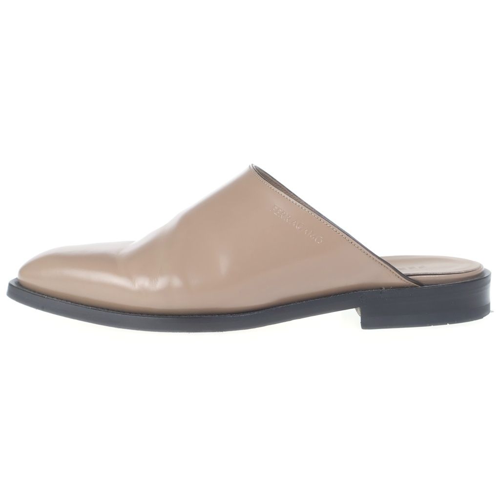 FERRAGAMO (フェラガモ) LEATHER SLIP-ON SANDAL レザー スリッポンサンダル ミュール ベージュ