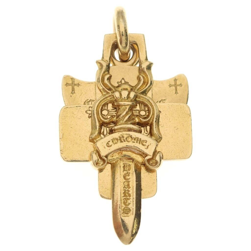 CHROME HEARTS (クロムハーツ) 22K 3 TRINKETS 3トリンケッツ ネックレストップ ゴールド