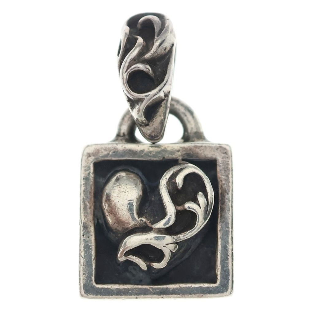 CHROME HEARTS (クロムハーツ) FRAMED HEART フレームドハート チャーム ペンダントトップ シルバー BCA273 60,500円