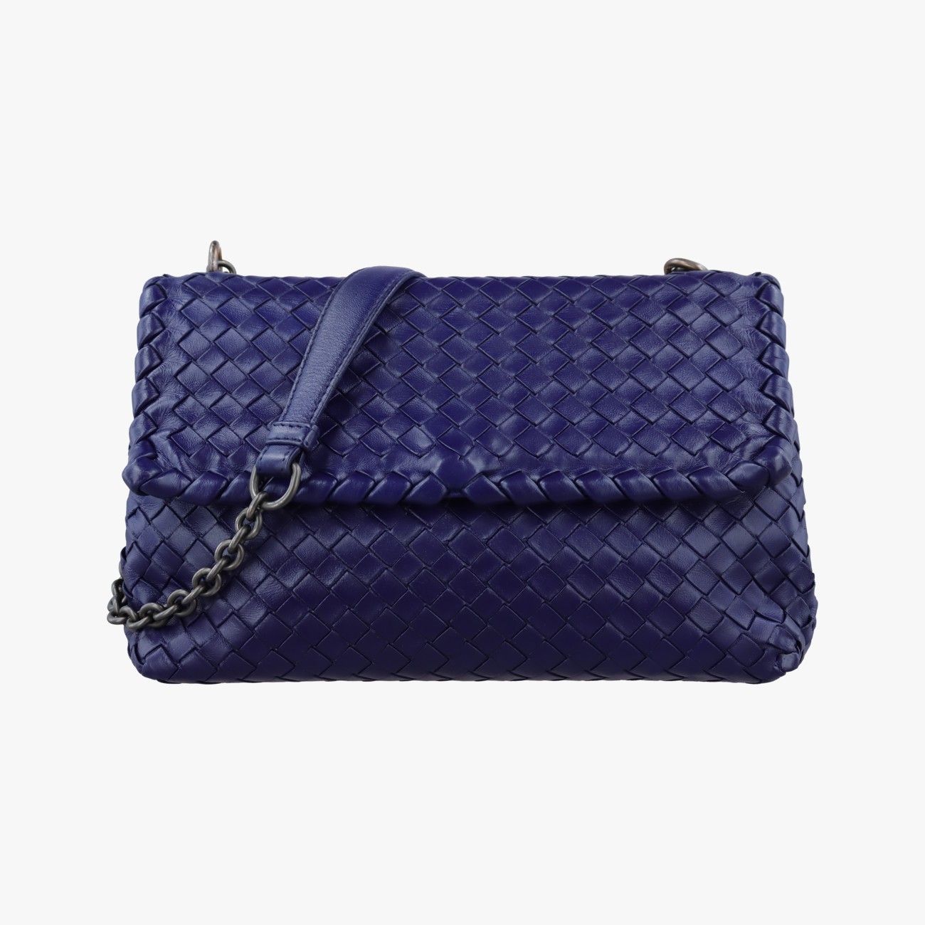 ボッテガヴェネタBottega Venetaイントレチャート オリンピア ネイビー ラムスキン B04272913H