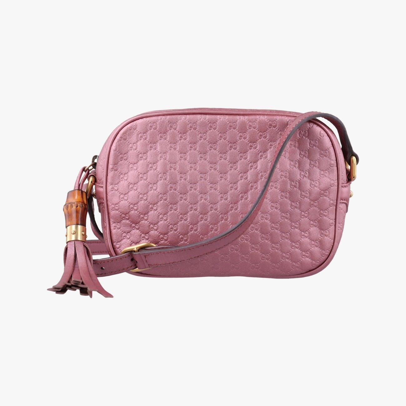 グッチGucciマイクログッチシマ バンブー ピンク レザー 309538 B013121338