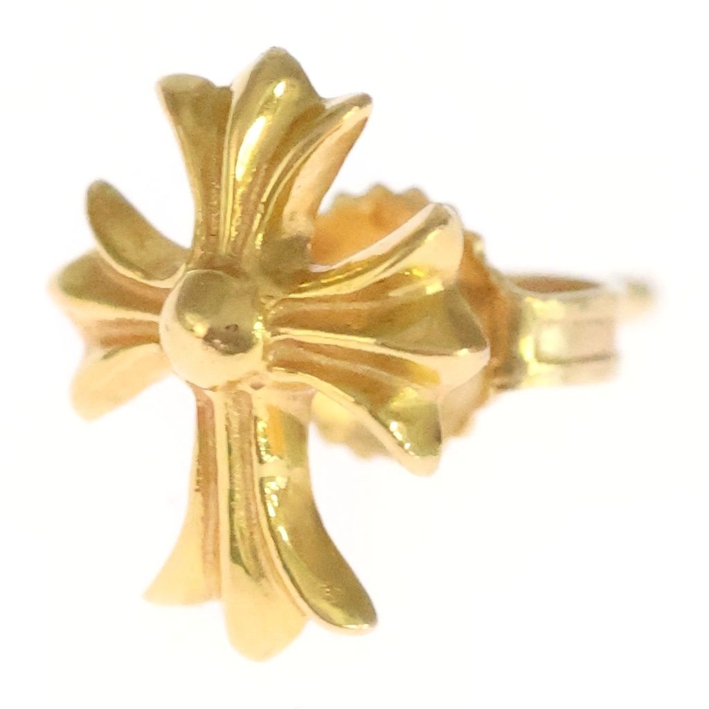 CHROME HEARTS (クロムハーツ) 22K No2 CH CRS CHクロススタッドピアス ゴールド