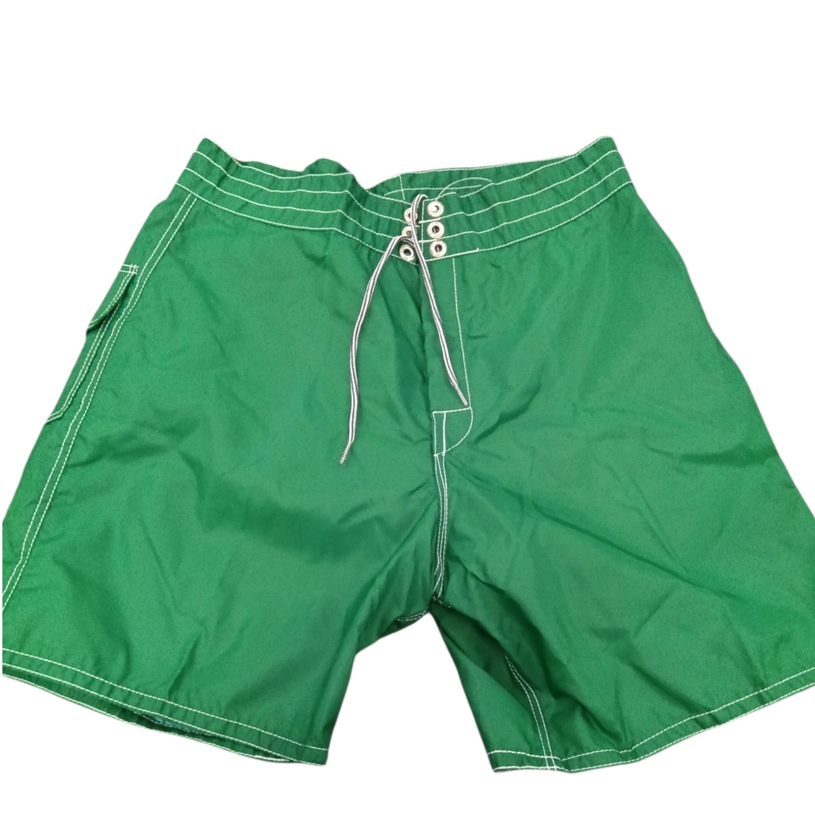 未使用 BIRDWELLバードウェル BEACH BRITCHES ビーチ・ブリッチズ アメリカ製 ボードショーツ サーフ サイズ表記34 グリーン 緑 系 レジャー用 J15293RK