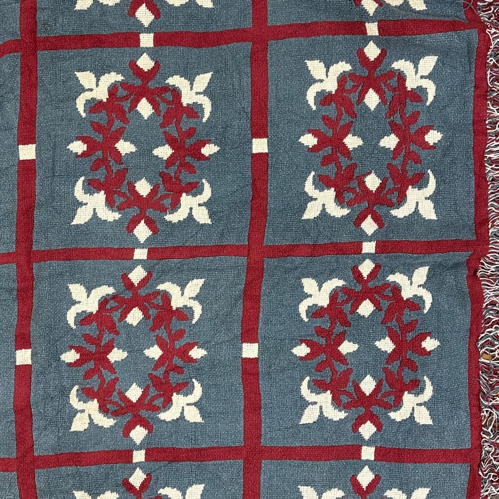 vintageラグ ブランケット マルチカバー タペストリー フラワー 花