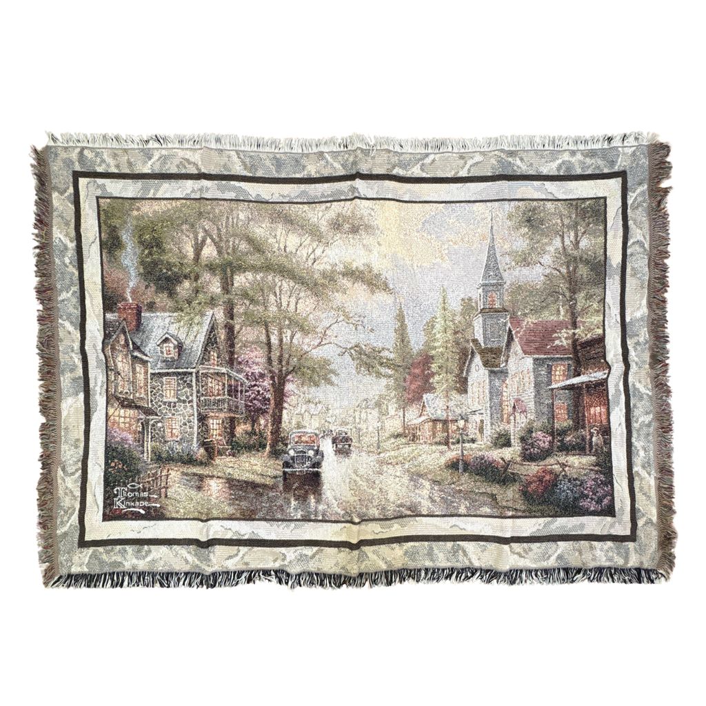 vintageラグ ブランケット マルチカバー タペストリー トーマスキンケード 風景 アート 絵画 Rug Blanket Landscape 3202 7,800円