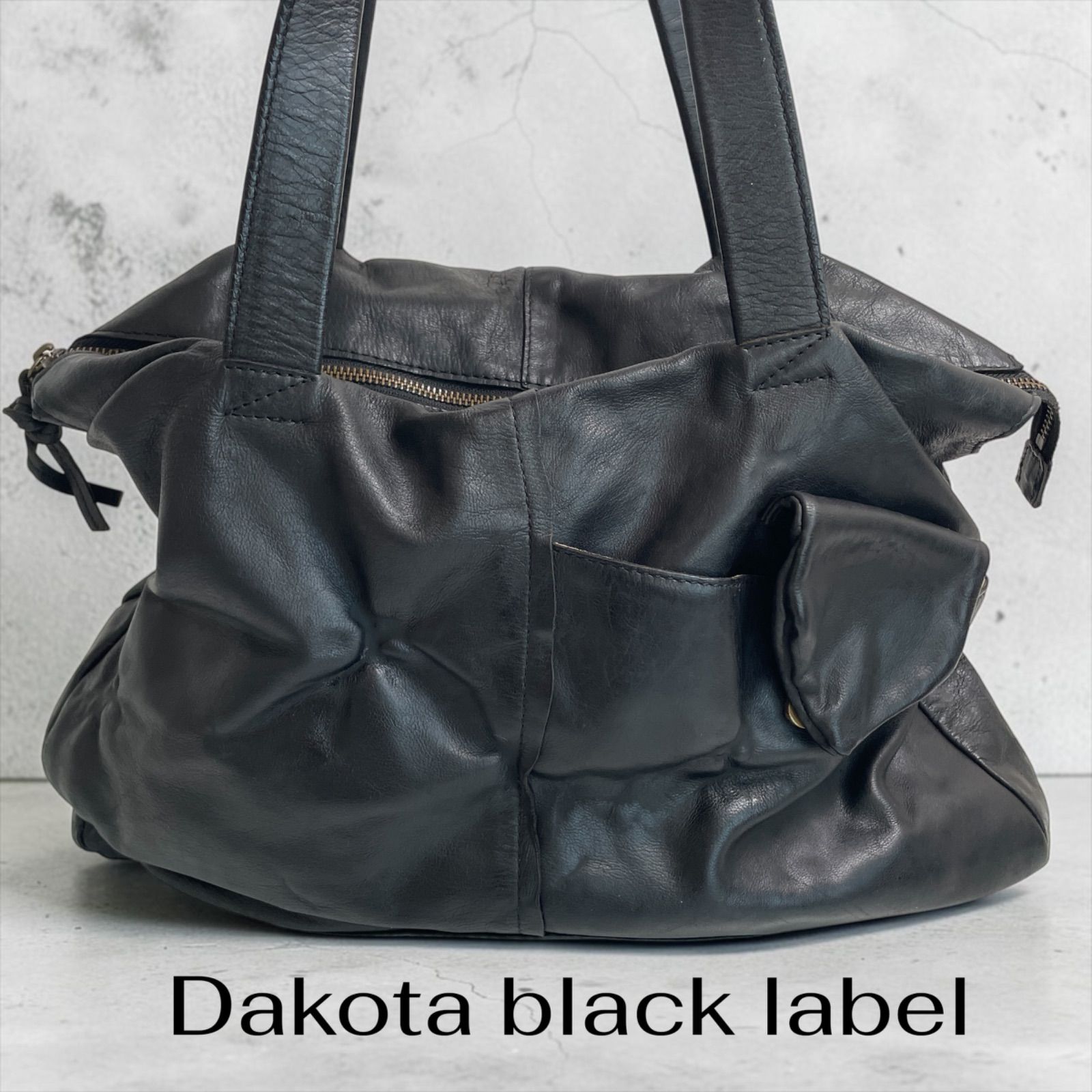 Dakota black label レザー ショルダーバッグ ブラック トートバッグ