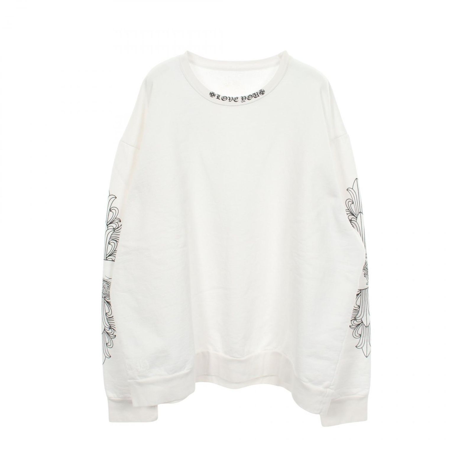 CHROME HEARTS クロムハーツ ネックロゴ アームフローラル スウェット