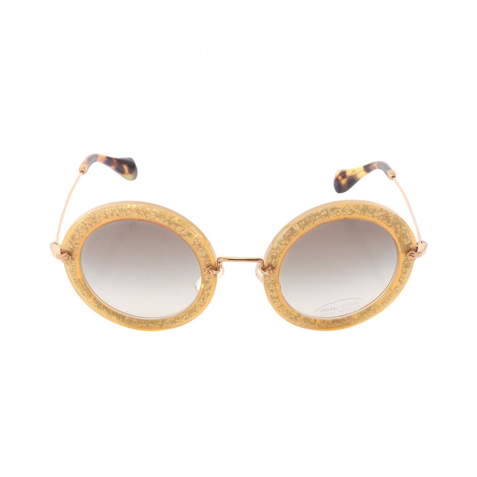 Miu Miu ミュウ ミュウ グラデーションレンズ ラメ ラウンド サングラス