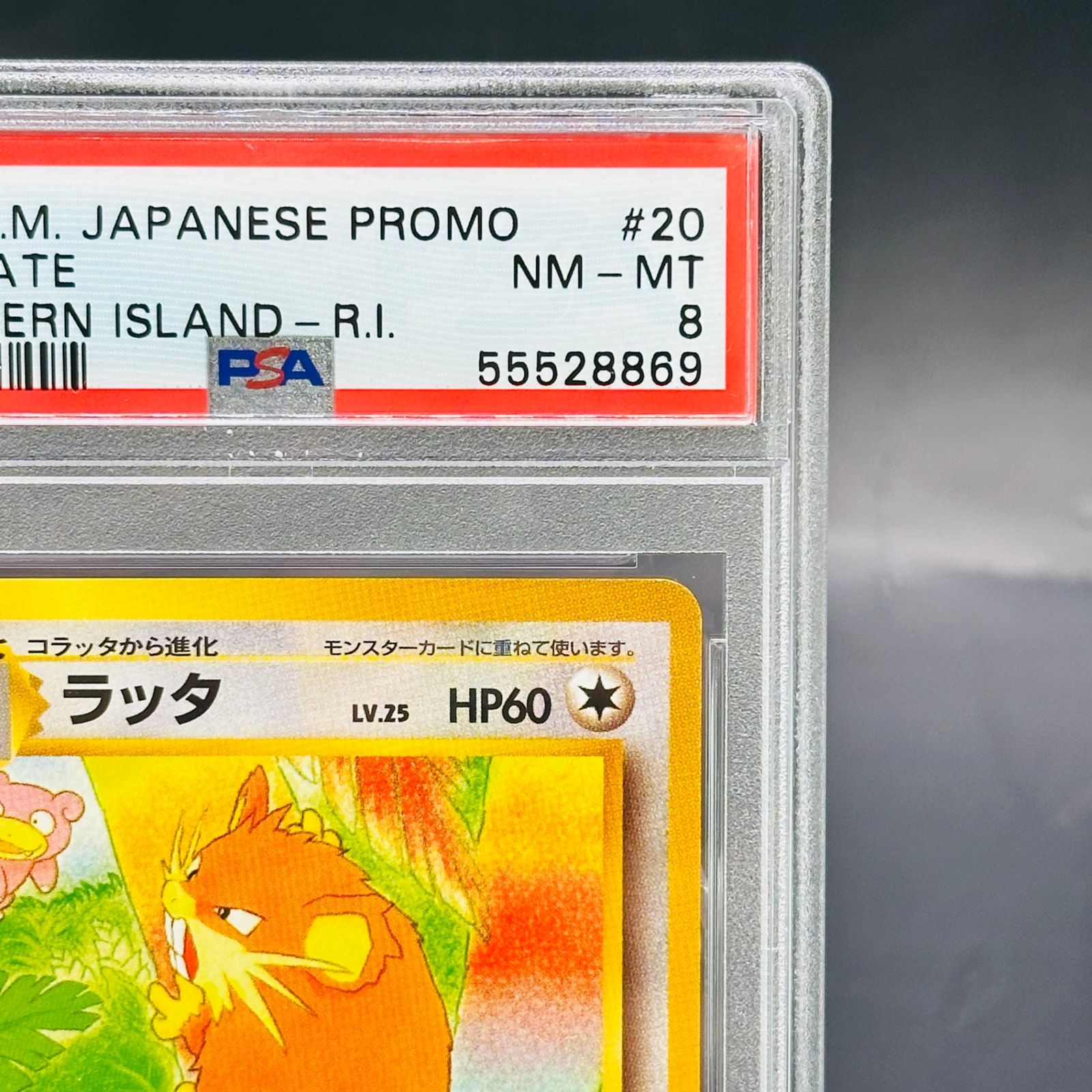 PSA8 ラッタ : 旧裏 [PMCG-P No.020](旧裏面 プロモーションカード