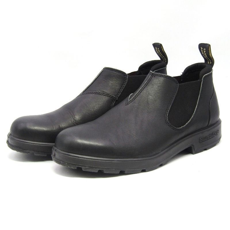 美品 Blundstone ブランドストーン UK8 オリジナル ローカット 2039 サイドゴアブーツ エラスティック ブラック スムースレザー 18002321