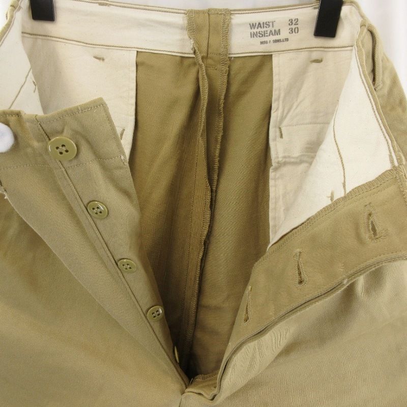 MSG & SONS エムエスジーアンドサンズ チノパンツ ウエポンクロス CHINO PANTS チノトラウザーズ ベージュ 32 71016406