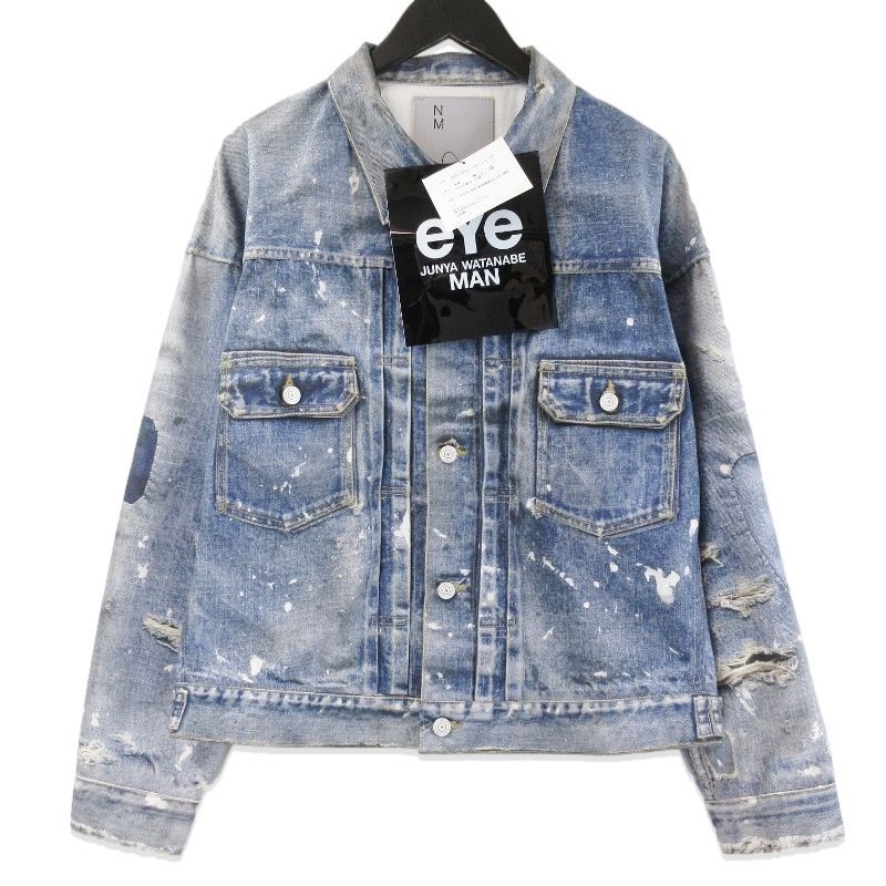 未使用 eYe JUNYA WATANABE MAN × New Manual アイジュンヤワタナベマン 転写プリントジャケット WQ-J922 インディゴ M 71016408