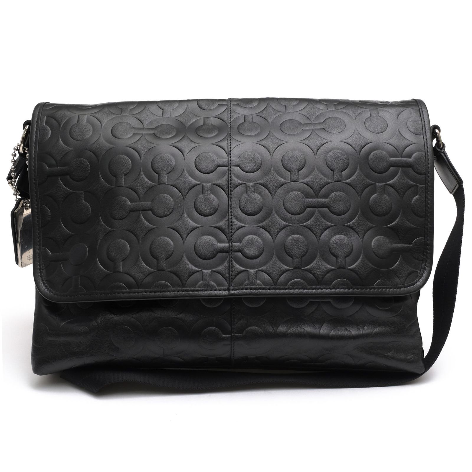 コーチ／COACH バッグ ショルダーバッグ 鞄 メンズ 男性 男性用 レザー 革 本革 ブラック 黒 70250 Op Art Embossed Leather Slim Messenger オプアート A4サイズ収納可 メッセンジャーバッグ