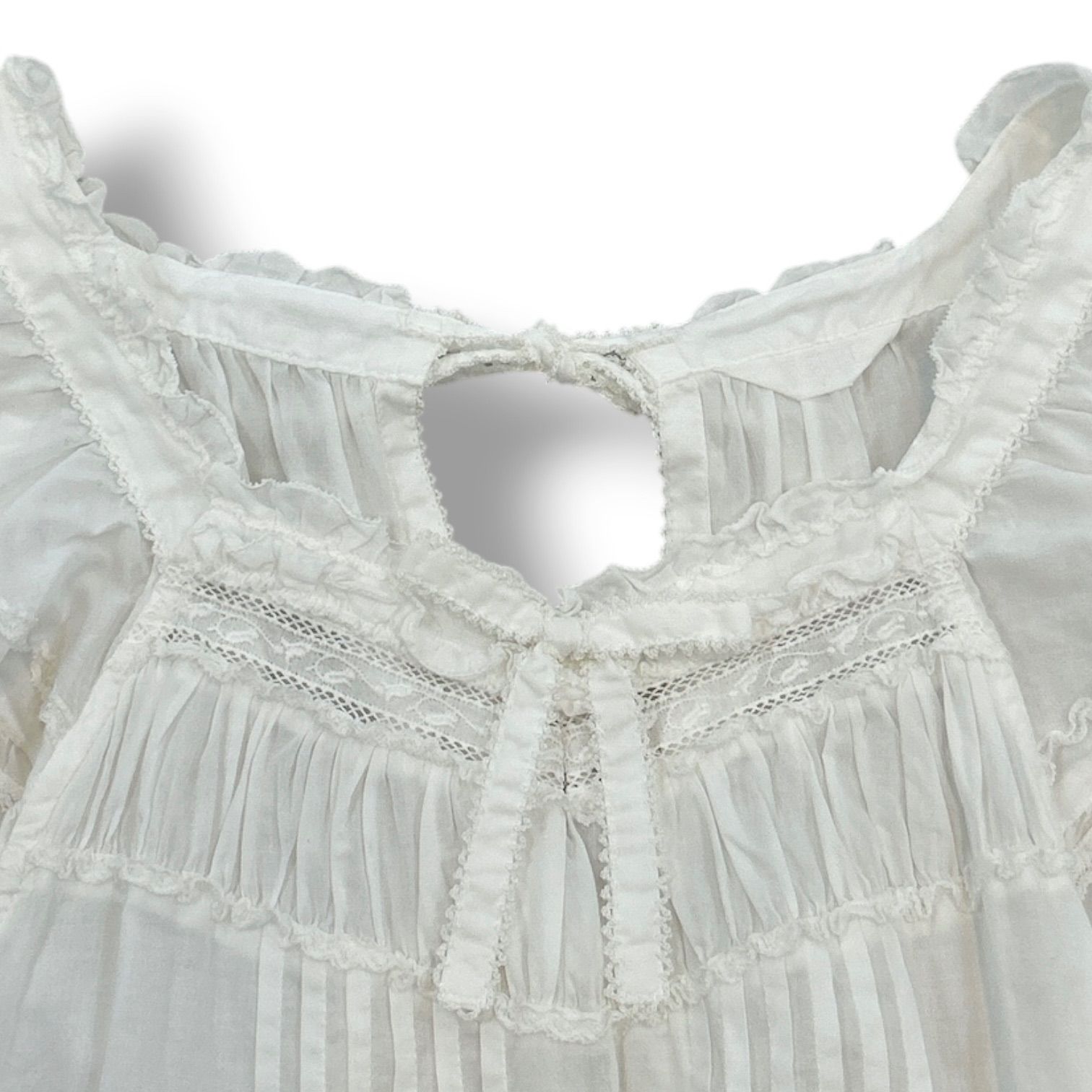 PINKHOUSE ピンクハウス レース フリル エプロンドレス ロング