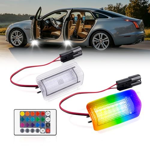 POPMOTORZ プリウス20系 30系50系 LED カーテシランプ プリウスα40系 プリウスPHV50系 ヴェルファイア20 アルファード 30系 ウェルカムランプクラウン200系 マークx120系130系 RGBタイプ2個セットts 35de0000