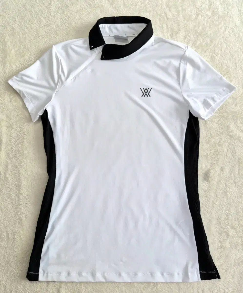 正規品 ANEW ゴルフ レディース バッグ ニット ブロック 半袖 KALA Tシャツ S