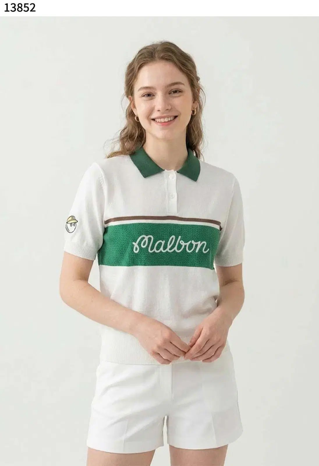 マルボンゴルフ MALBON カラーブロック バイカラー 半袖 カラ ニット 17,261円