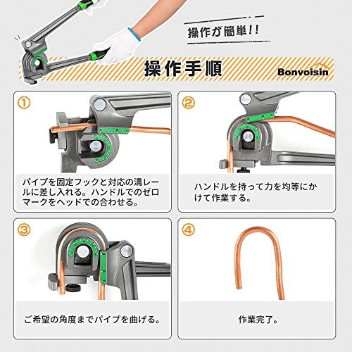 Bonvoisin パイプベンダー チューブベンダー 180度 1/4 Bonvoisin パイプベンダー チューブベンダー 180度 1/4