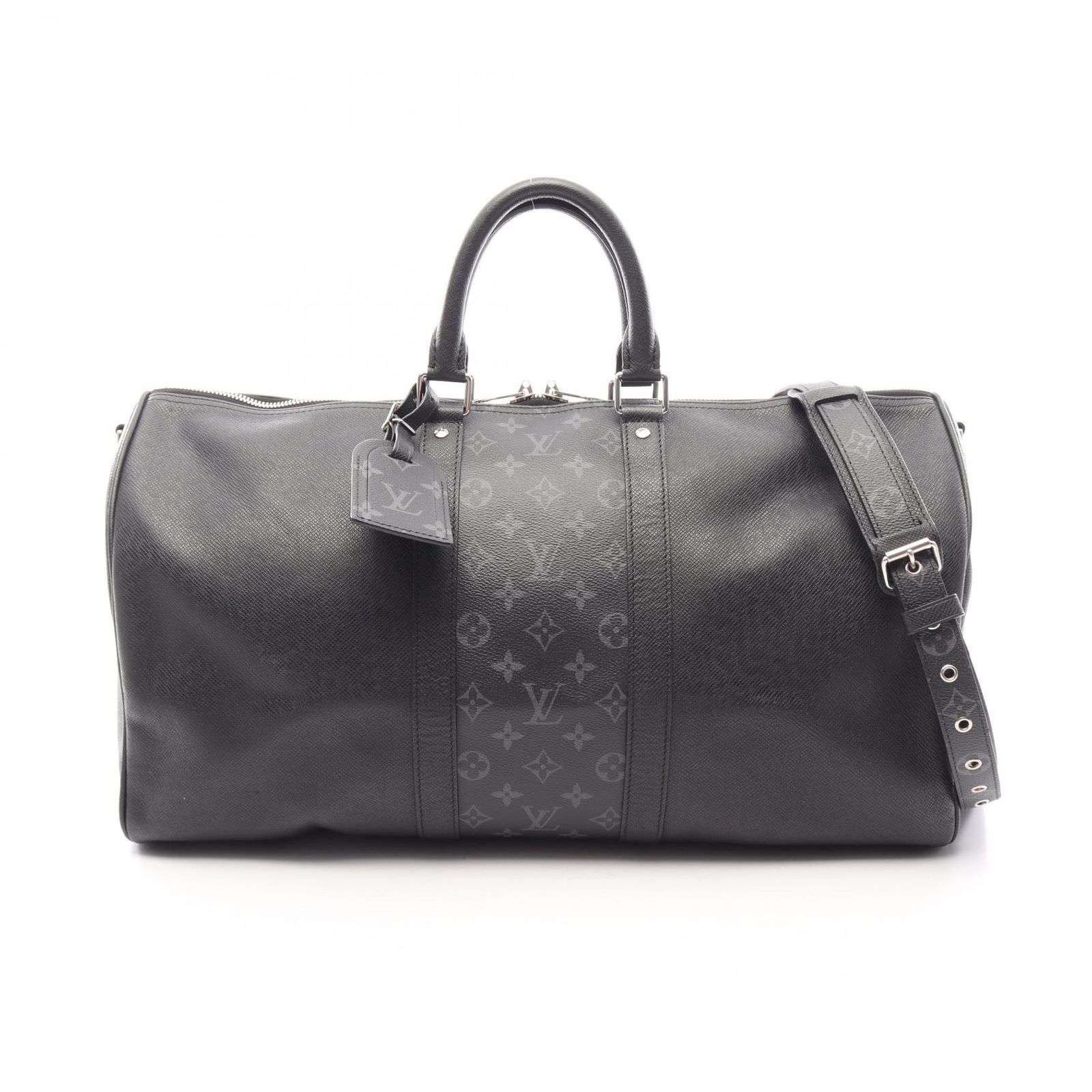 ルイ・ヴィトン LOUIS VUITTON ボストンバッグ キーポル バンドリエール 50 タイガラマ ノワール 2WAY M53763 ノワール レザー PVCコーティングキャンバス キーポル・バンドリエール50