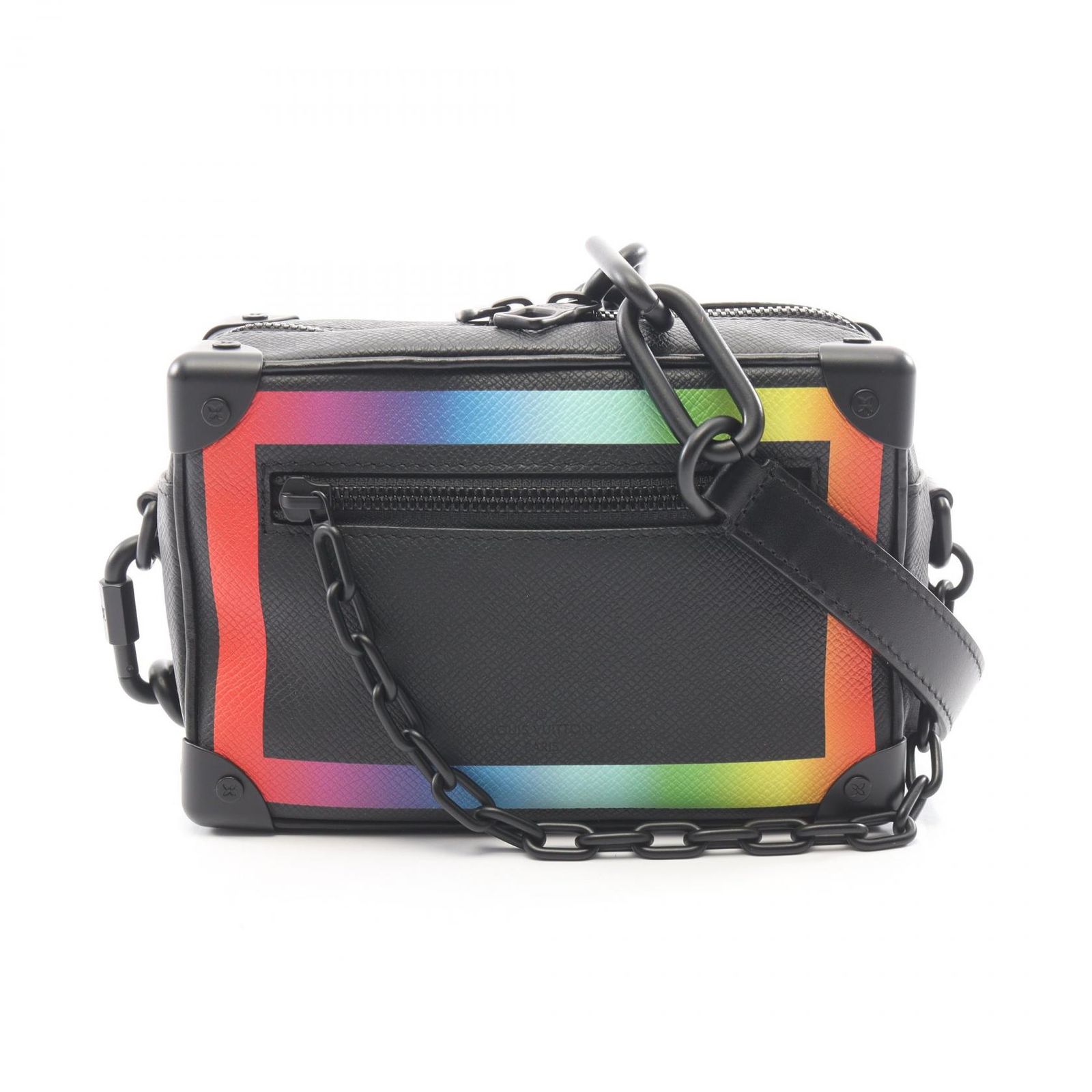 ルイ・ヴィトン LOUIS VUITTON ショルダーバッグ ミニ ソフトトランク タイガ レインボー M30351 ノワール/レインボー レザー ミニ・ソフトトランク メンズ Used A