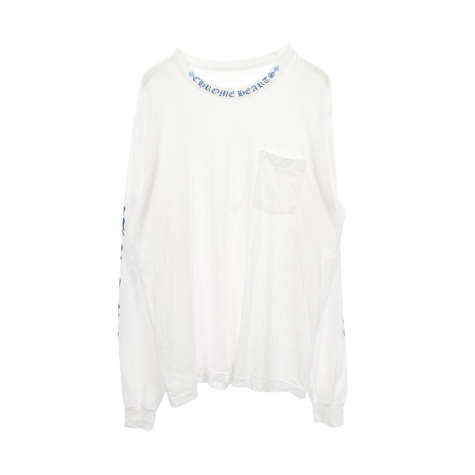 クロムハーツ CHROME HEARTS 長袖Tシャツ オールドイングリッシュ ネックロゴ コットン ネックロゴ Tシャツ メンズ Used A