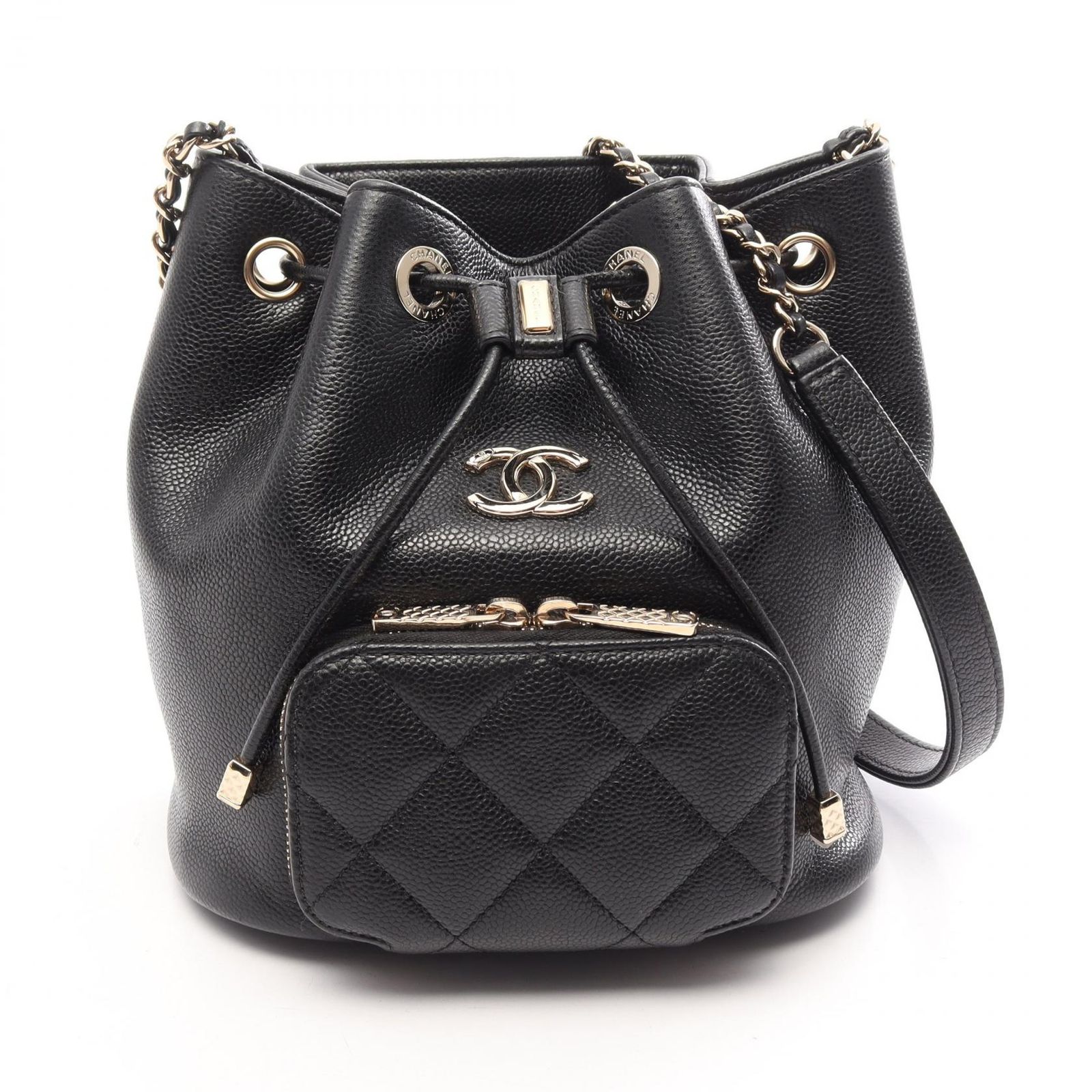 シャネル CHANEL ショルダーバッグ マトラッセ バケットバッグ AS2353 ブラック キャビアスキン(グレインドカーフ) マトラッセ バケットバッグ レディース Used A 319,860円