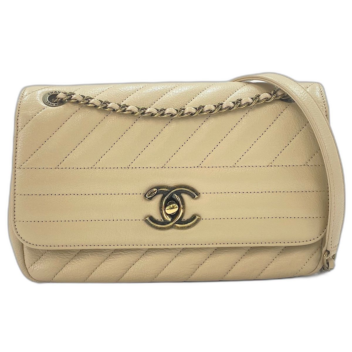 CHANEL シャネル ショルダーバッグ ダイアゴナル キルティング【中古】