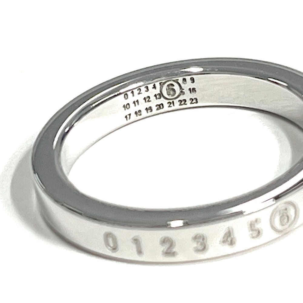新品　MM6 Maison Margiela リング ニューメリック ミニマル シグネチャー ナンバーロゴリング 指輪 シルバー SM6UQ0059 P6469 951 レディース メンズ ユニセックス 2026AW(