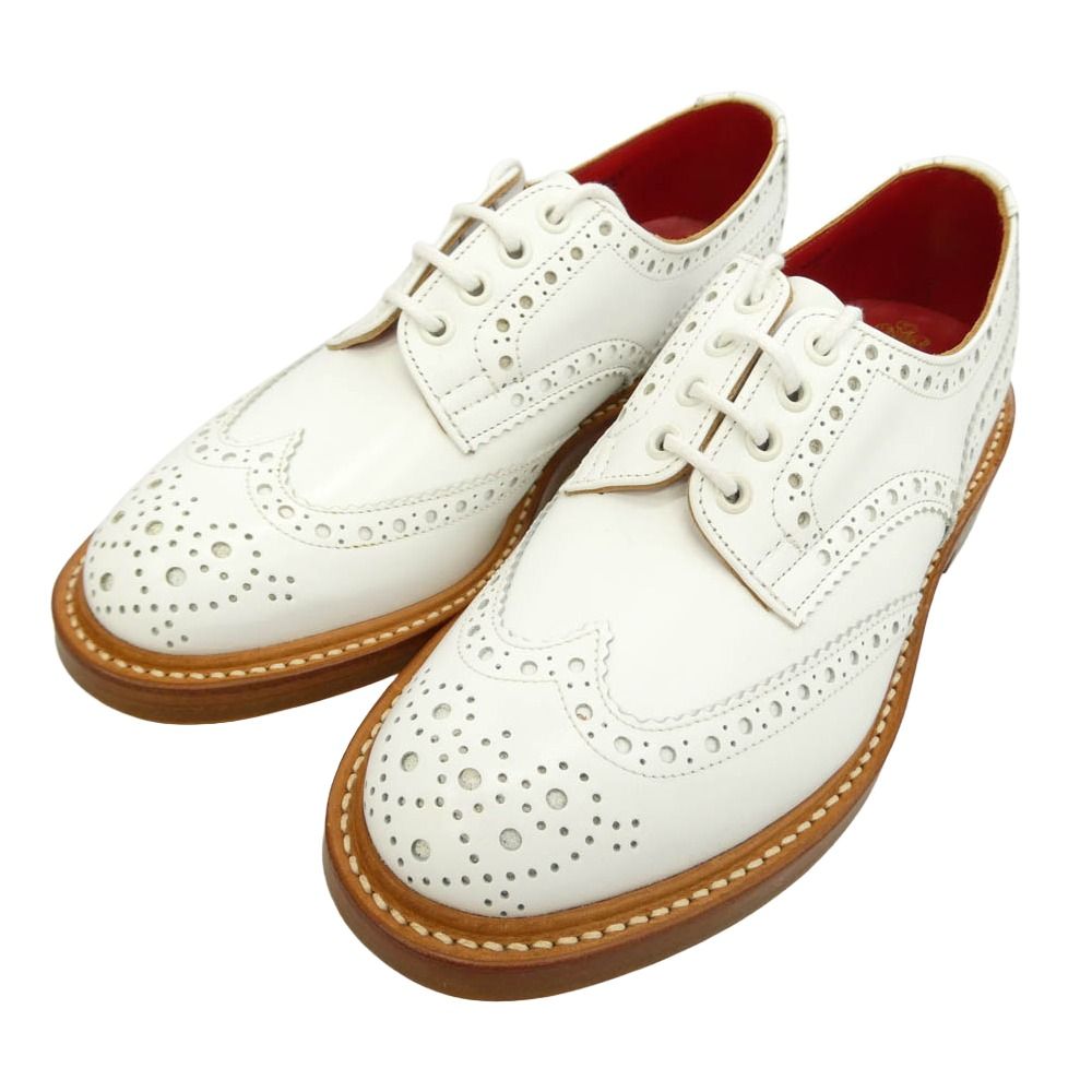 JUNYA WATANABE COMME des GARCONS MAN Tricker's × Tricker's 英国製 BOURTON whitecalf Derby Wネーム バートン ホワイトカーフ ウイングチップ シューズ 7【極上美品】【中古】