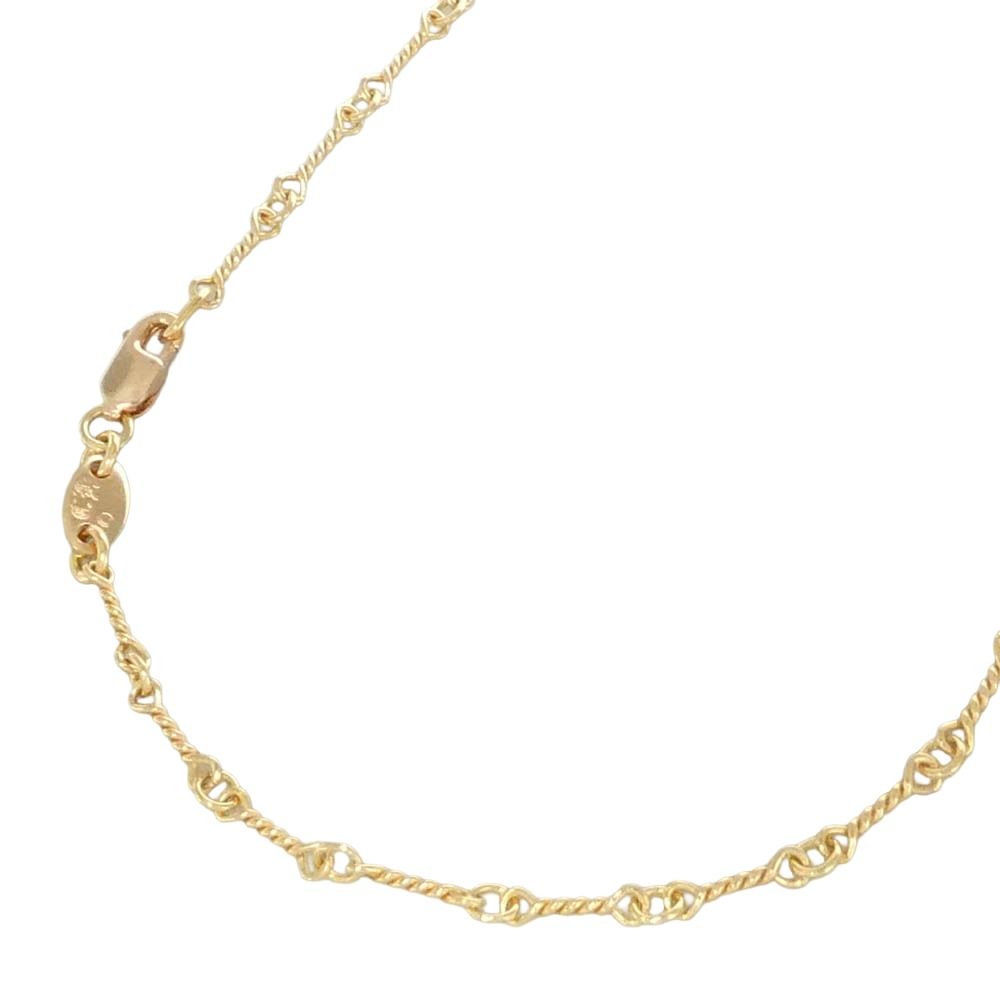 CHROME HEARTS クロムハーツ（原本無） 22K NECKCHAIN T18 18inch ツイストチェーン ネックレス 18インチ ゴールド系【中古】
