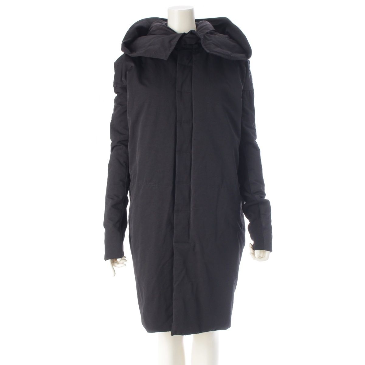 リックオウエンス 14AW フーデッド コート アウター RP14F6901-MU ブラック 40【中古】