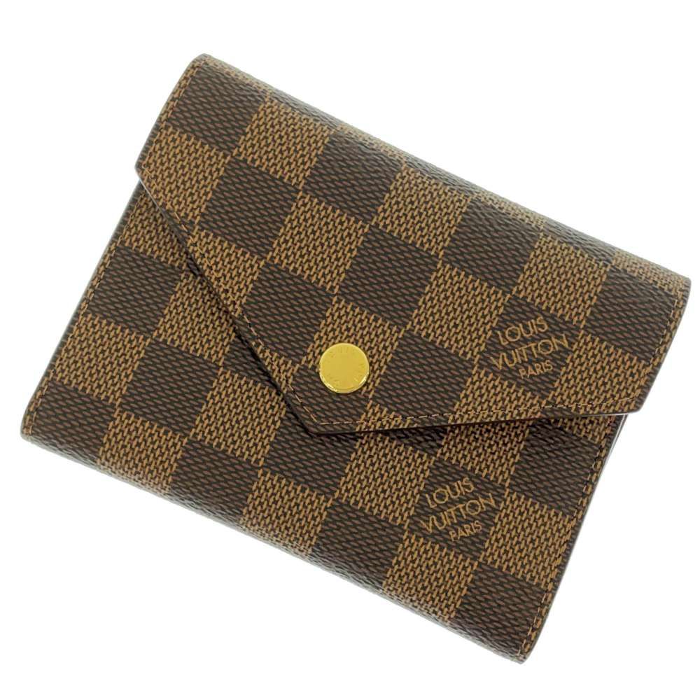 ルイヴィトン 三つ折り財布 ダミエ・エベヌ ポルトフォイユ・ヴィクトリーヌ N41659 LOUIS VUITTON ルージュ 53,880円