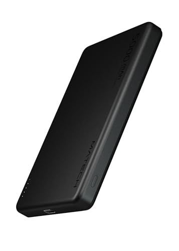 MATECH バイルバッテリー マグセーフ 超小型 薄型 軽量(世界最小サイズ, 5000mAh)【MagSafe対応マグネット式/最大出力15W ワイヤレス/iPhone12~17対応】(MagOn Mini 5000 ブラック)e