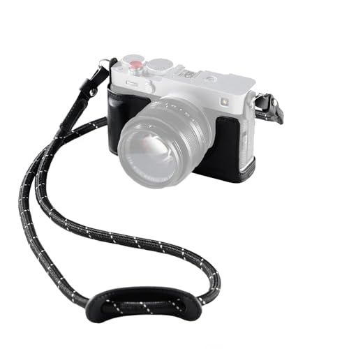 SmallRig FUJIFILM対応 X-E5用本革ケースキット X-E5専用用ヴィンテージハーフボディシェル、ショルダーストラップ付き（ブラック）5450e