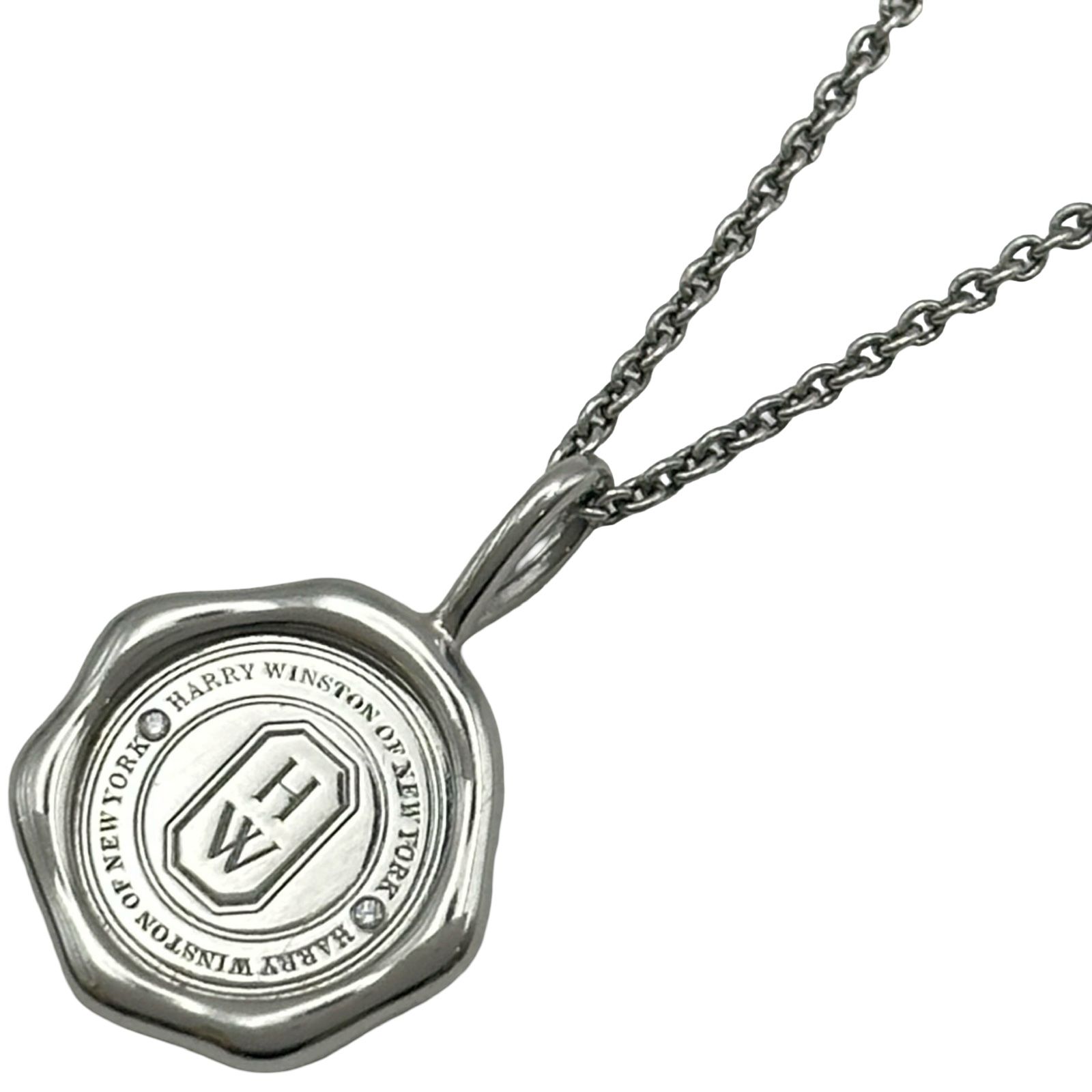 ハリーウィンストン HARRY WINSTON シールドバイHWネックレス プラチナ Pt950 ダイヤモンド ジュエリー 191,000円