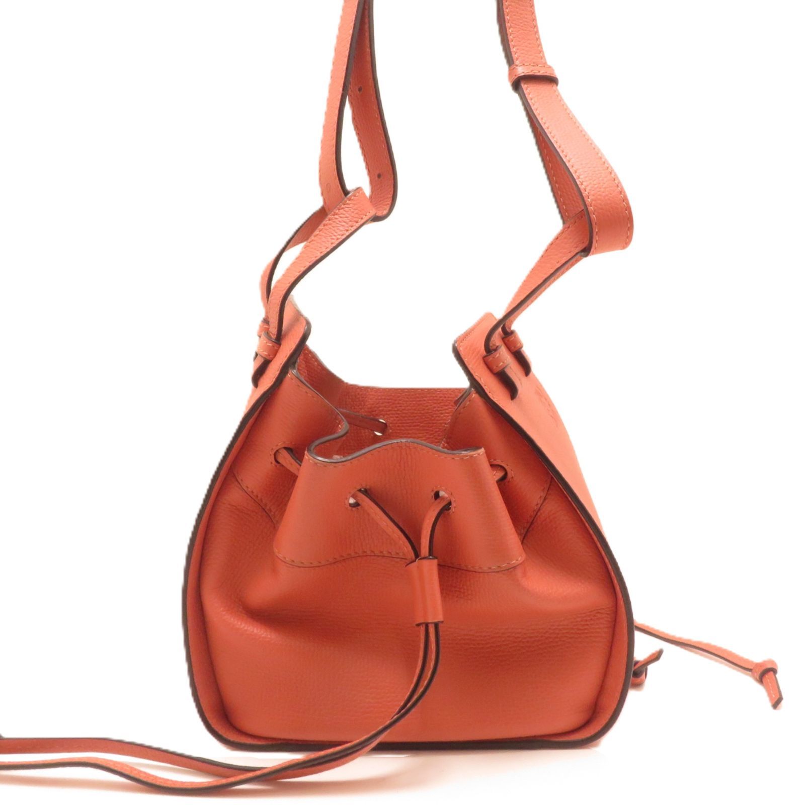 LOEWE ロエベ ハンモック ミニ ドローストリング ピンク レザー 