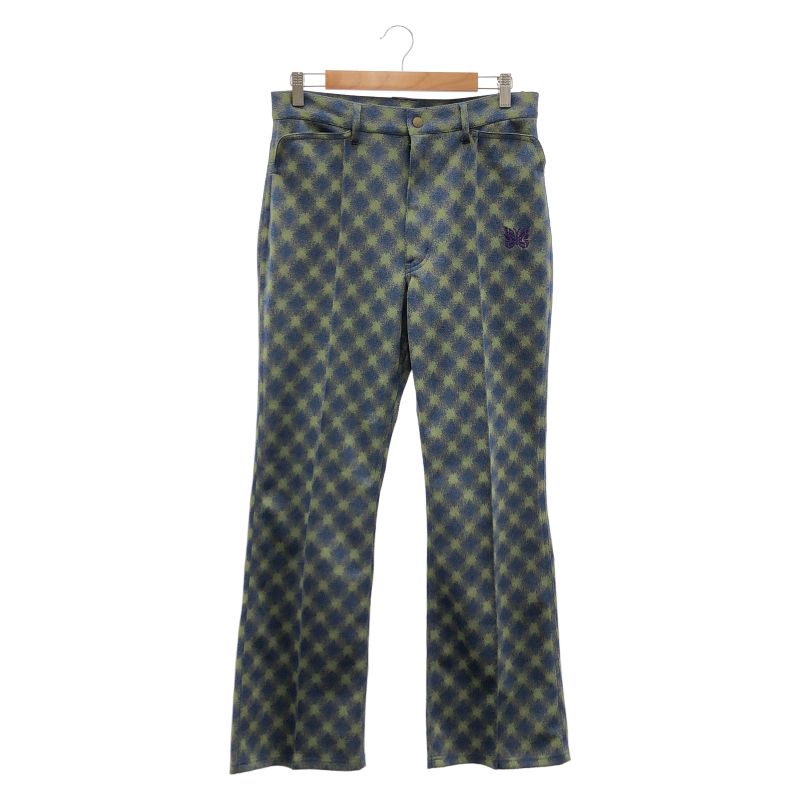 【中古】NEEDLES フレアパンツ S グリーン[79]
