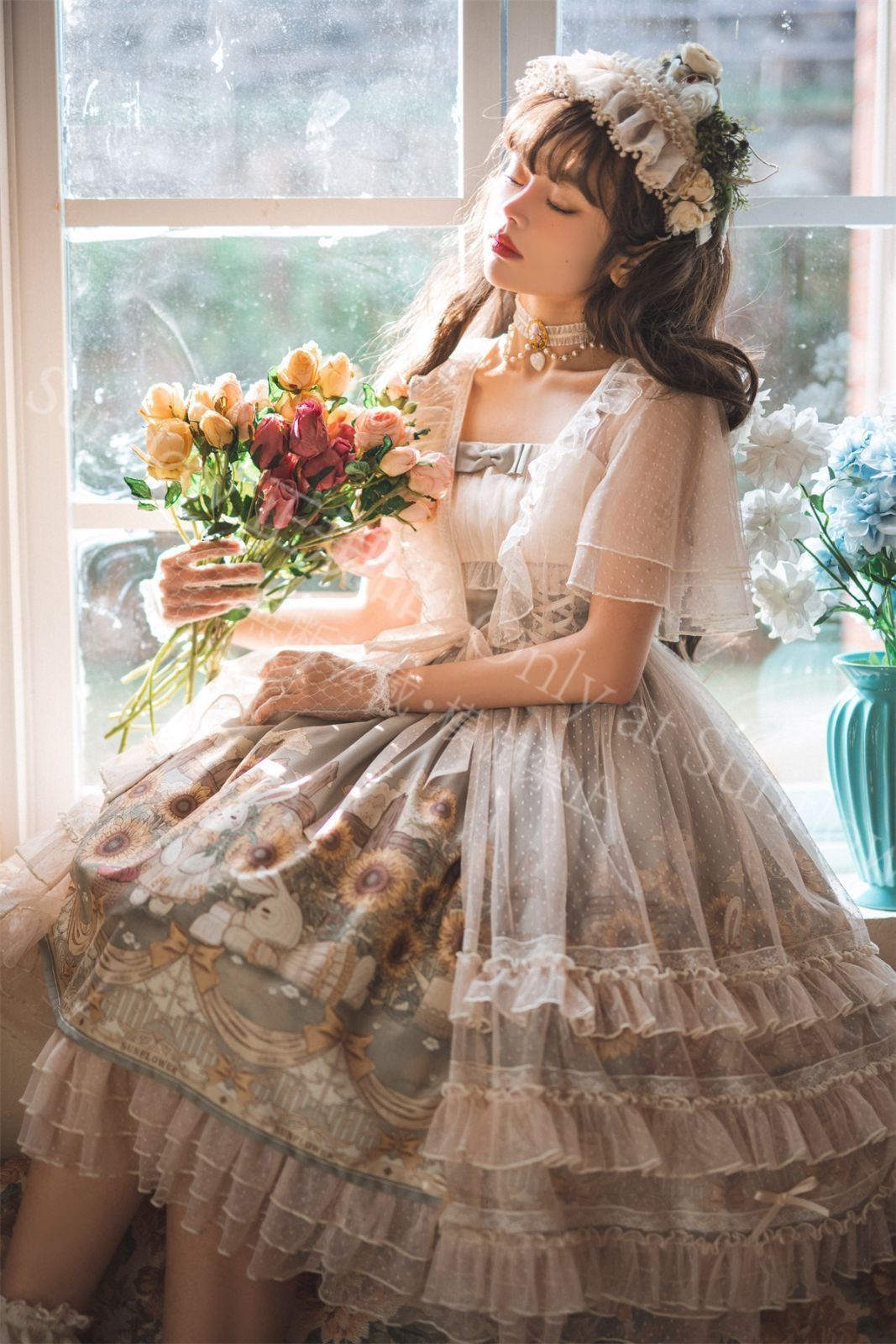 再入荷 人気商品★ロリータ ひまわり物語 ワンピース Lolita JSK 通販 文化祭 学園祭 衣装 ゴスロリ ゴシック メイド コスチューム アニメ 通販