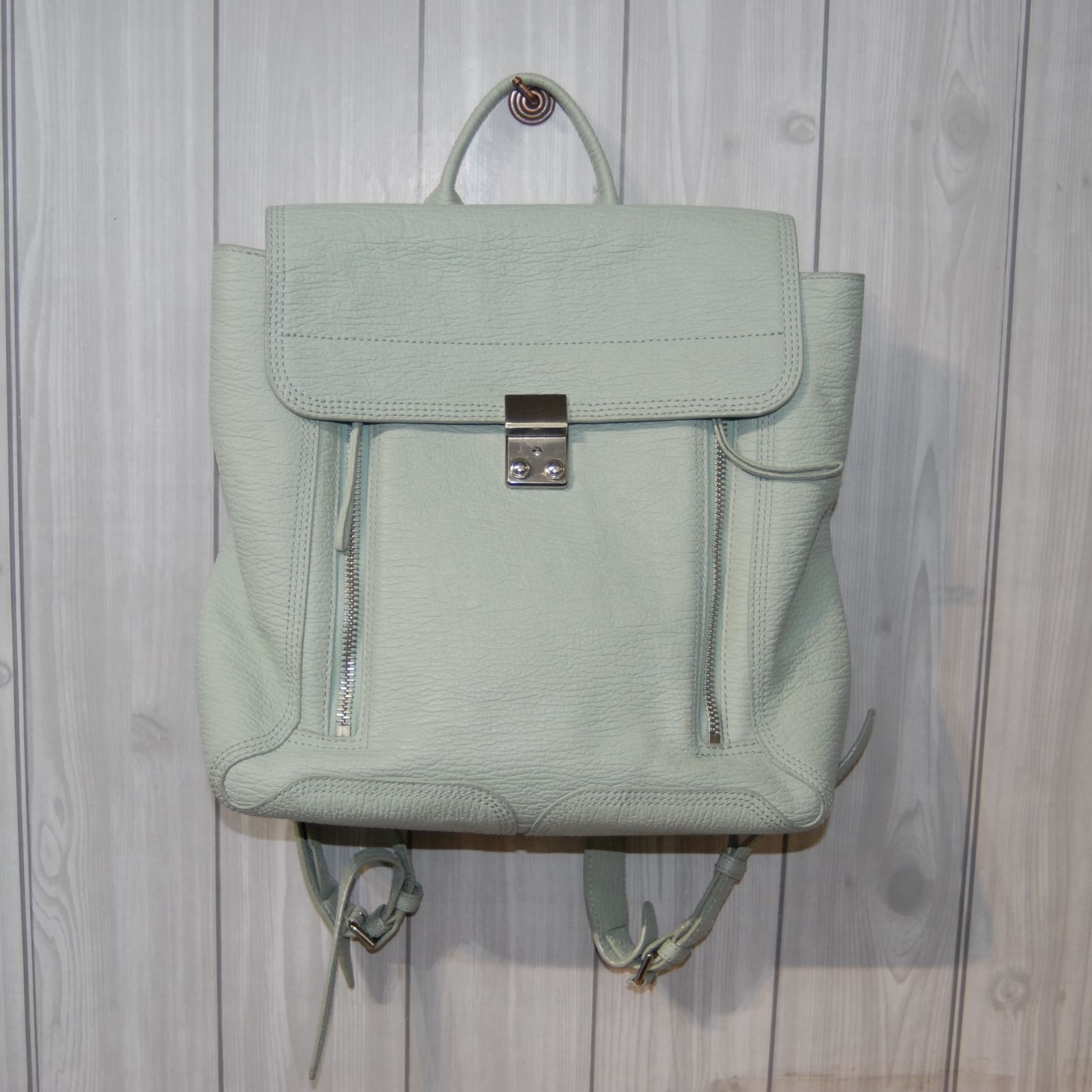 41MS0254 中古 3.1 Phillp Lim フィリップリム レザーバックパぃック Pashli セージグリーン 7,400円