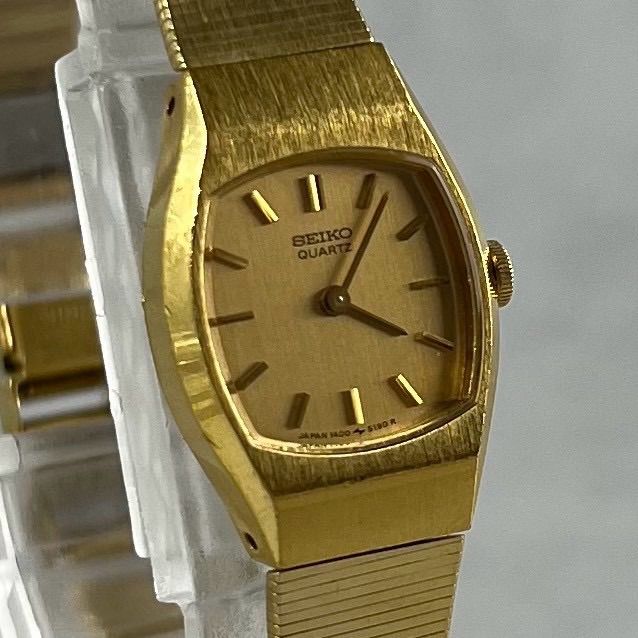 電池交換済・稼働品】SEIKO セイコー クォーツ 1400-6010 ゴールド