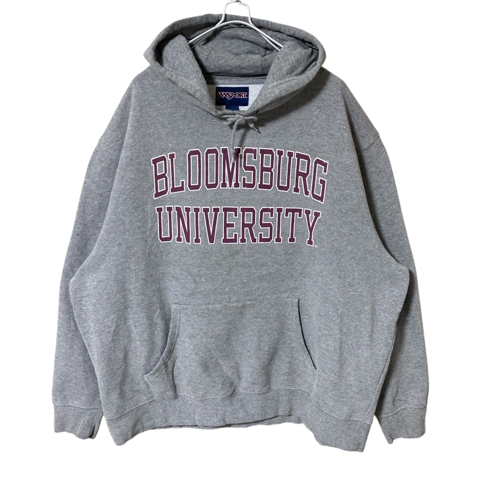 CHM JANSPORT BLOOMSBURG UNIVERSITY カレッジロゴ パーカー グレー ビッグサイズ XXL メンズ レディース ユニセックス 古着