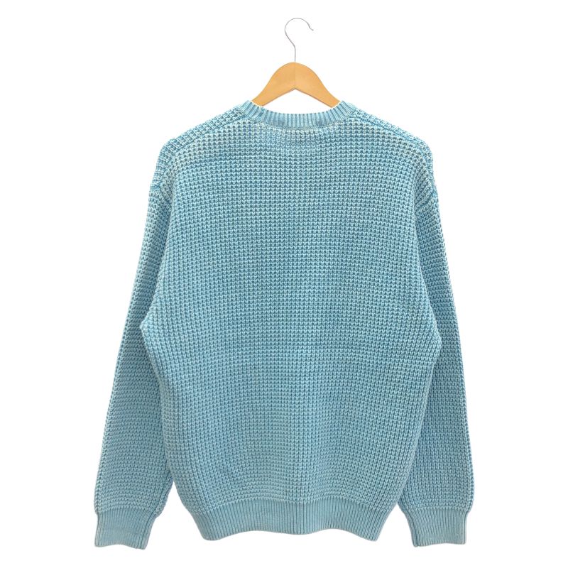 中古】Supreme 26SS Washed Small Box Waffle Sweater M Light Blue[79
