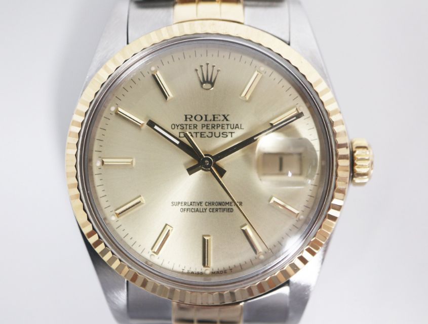 ロレックス ROLEX デイトジャスト 16013 自動巻き コンビ 87番代 プラ風防 メンズ  時計 ロレックス ROLEX デイトジャスト 16013 自動巻き コンビ 87番代 プラ
