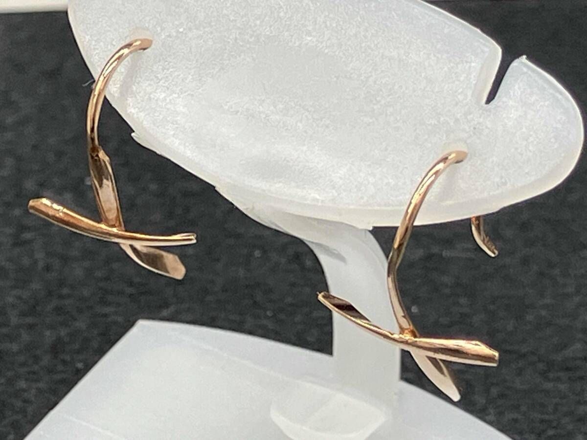 K18 イエローゴールド 総重量0.4g ピアス アクセサリー